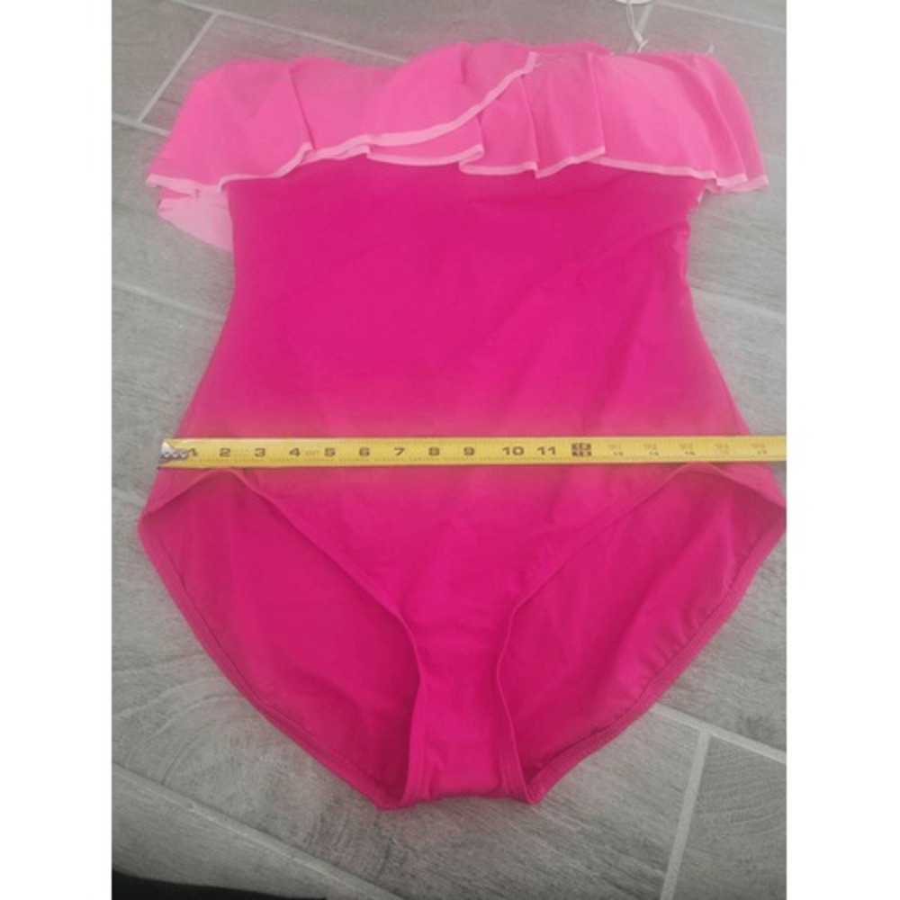 Coco Reef Agate One Piece Swimsuit Rosewood Pink Ruffle 16/40 D NEW - Picture 2 of 9